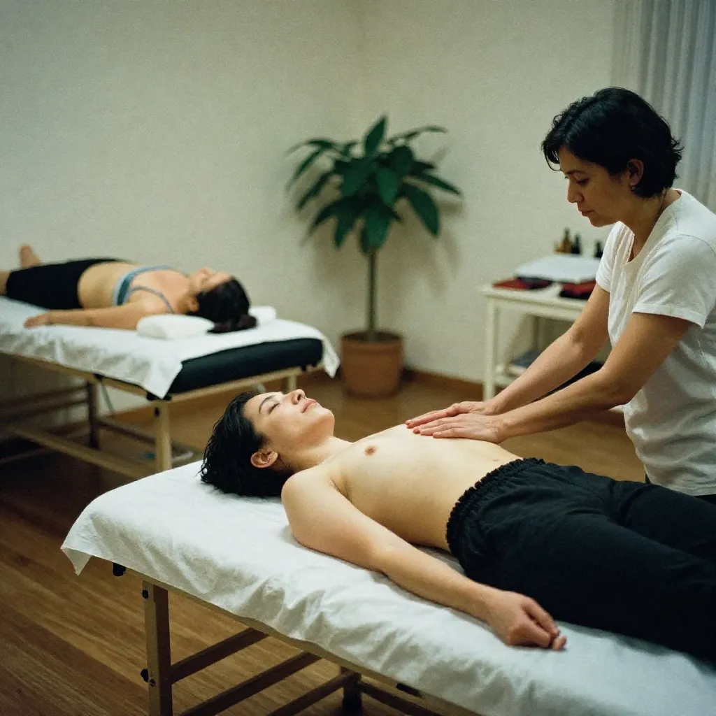 Minimal seating area with soft daylight and neutral tones